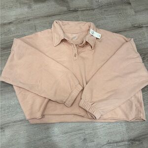 Aerie NWT Blush Pink Henley Long Sleeve Top